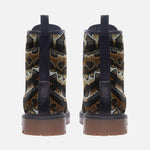 Leather Boots Python Skin Pattern