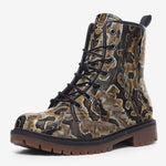 Leather Boots African Ball Python Skin Texture