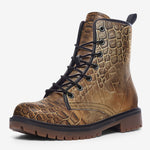 Leather Boots Oil Painting Alligator Skin Texture