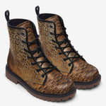 Leather Boots Oil Painting Alligator Skin Texture