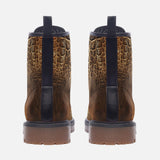 Leather Boots Oil Painting Alligator Skin Texture