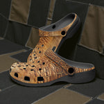 Classic Clogs Oil Painting Alligator Skin Texture