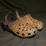 Classic Clogs Oil Painting Alligator Skin Texture