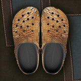Classic Clogs Oil Painting Alligator Skin Texture