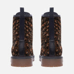 Leather Boots Brown Crocodile Leather Texture