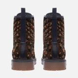 Leather Boots Brown Crocodile Leather Texture