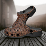 Classic Clogs Brown Crocodile Leather Texture