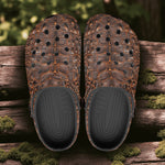 Classic Clogs Brown Crocodile Leather Texture