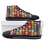 High-Top Canvas Shoes Colorful Macarons Pattern