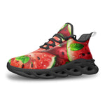 Sports Mesh Sneakers Watermelon Slices with Green Leaves