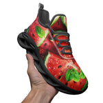 Sports Mesh Sneakers Watermelon Slices with Green Leaves