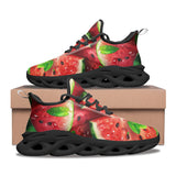 Sports Mesh Sneakers Watermelon Slices with Green Leaves