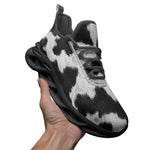 Sports Mesh Sneakers Texture of Cow Fur