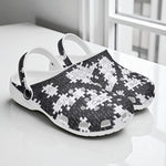 Classic Clogs Black and White Puzzle Pieces