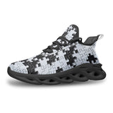 Sports Mesh Sneakers Black and White Puzzle