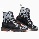 Leather Boots Black and White Puzzle