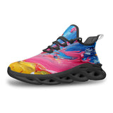 Sports Mesh Sneakers Colorful Paint Splashes