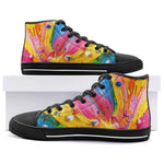 High-Top Canvas Shoes Colorful Paint Splashes