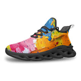 Sports Mesh Sneakers Colorful Paint Splashes