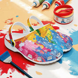 Classic Clogs Colorful Paint Splashes