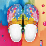 Classic Clogs Colorful Paint Splashes