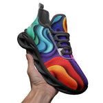 Sports Mesh Sneakers Colorful Waves