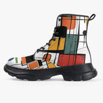 PU Leather Chunky Boots Mid-Century Modern Art Print