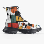 PU Leather Chunky Boots Mid-Century Modern Art Print
