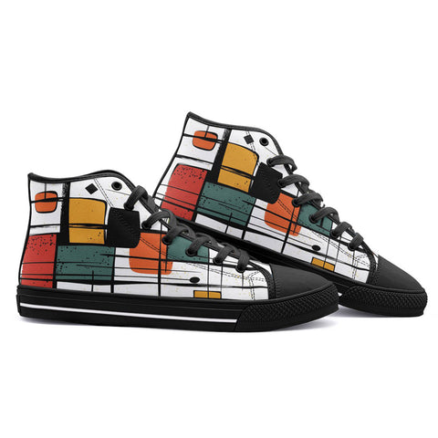 High-Top Canvas Shoes Mid-Century Modern Art Print