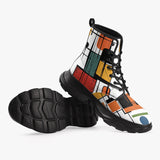 PU Leather Chunky Boots Mid-Century Modern Art Print