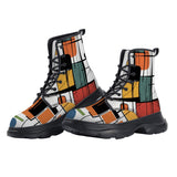 PU Leather Chunky Boots Mid-Century Modern Art Print