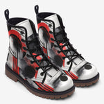 Leather Boots Abstract Composition with Geometric Shapes