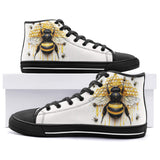 High-Top Canvas Shoes Bee with Honeycomb