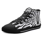 High-Top Canvas Shoes Optical Illusion Zebra Pattern