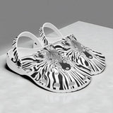 Classic Clogs Optical Illusion Zebra Pattern