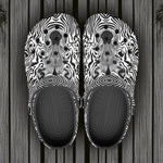 Classic Clogs Black and White Zebra Art