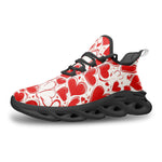 Sports Mesh Sneakers Love Hearts Pattern