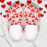 Classic Clogs Love Hearts Pattern