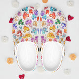 Classic Clogs Colorful Glass Hearts and Flowers