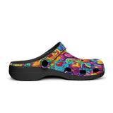 Classic Clogs Hearts Swirls Waves in Vibrant Colors