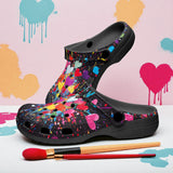 Classic Clogs Burst of Colorful Hearts