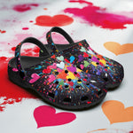 Classic Clogs Burst of Colorful Hearts