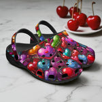 Classic Clogs Colorful Heart-Shaped Cherries