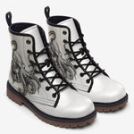 Leather Boots Black and White Drawing Octopus