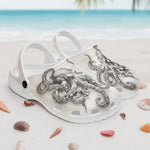 Classic Clogs Black and White Drawing Octopus