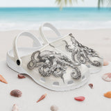 Classic Clogs Black and White Drawing Octopus
