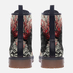 Leather Boots Japanese Art Samurai Sakura Red Sun