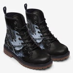 Leather Boots Dark Fantasy Dragon with Warrior