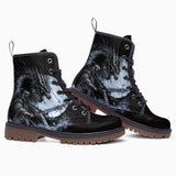 Leather Boots Dark Fantasy Dragon with Warrior