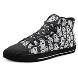 High-Top Canvas Shoes Cartoon Ghosts Pattern